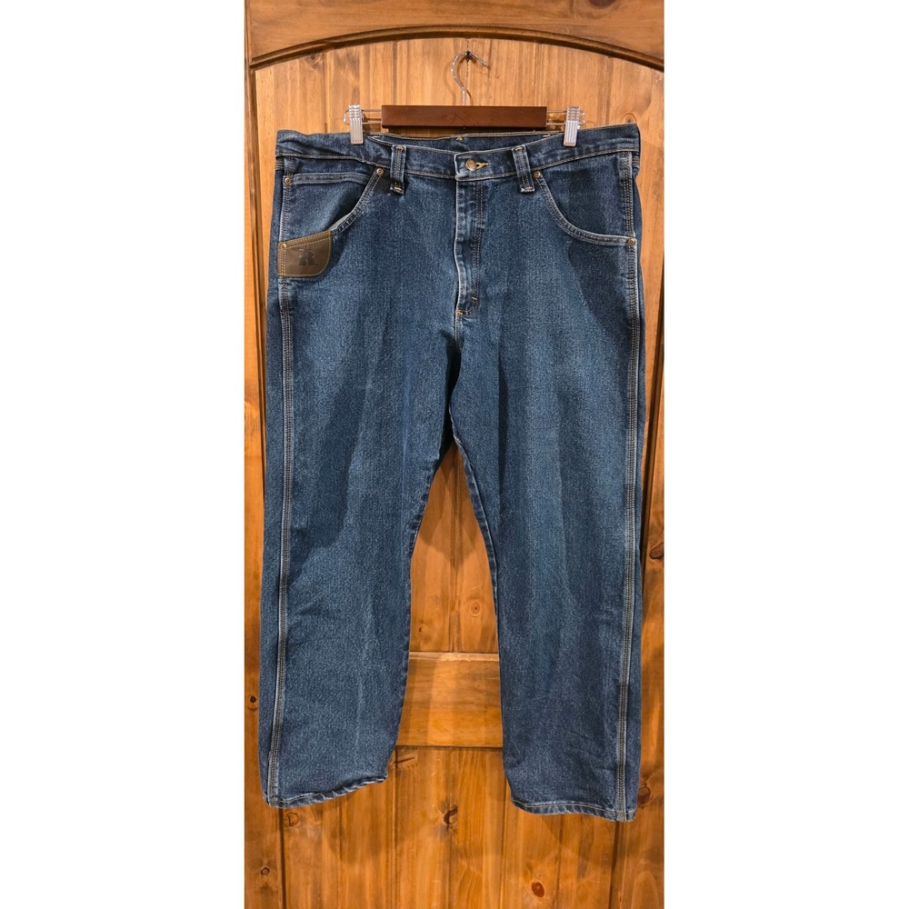 Wrangler Riggs Workwear Jeans Mens 38x30 Blue Excellent Straight Leg 103WAC5DT‎